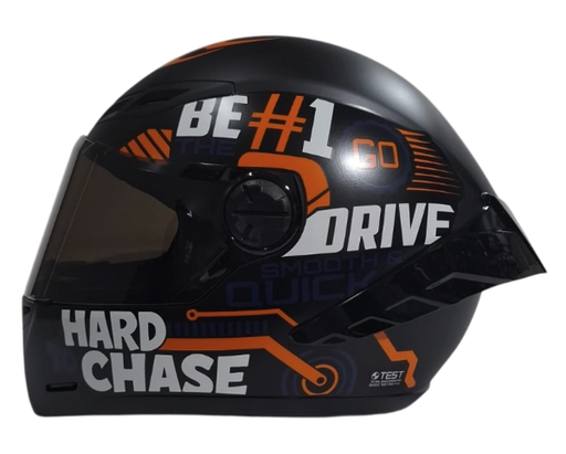 CASCO INTEGRAL ICH 501SP RIDABYTE NEGRO NARANJA MATE VISOR NEGRO