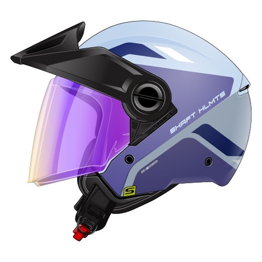 CASCO ABIERTO SHAFT 212 ONER AZUL CLARO BLANCO BRILLO