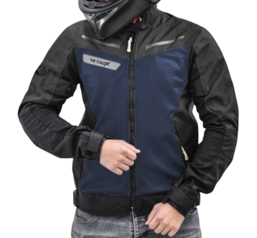 CHAQUETA CON PROTECCION VETROX STREET VERANO NEGRO AZUL CABALLERO