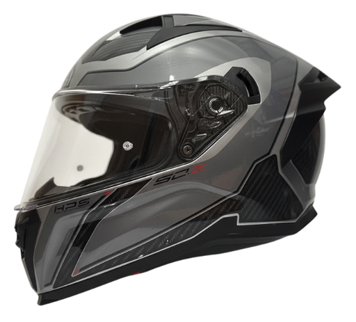 CASCO INTEGRAL H50Z DOBLE VISOR GRIS TITANIO NEGRO ROJO BRILLO