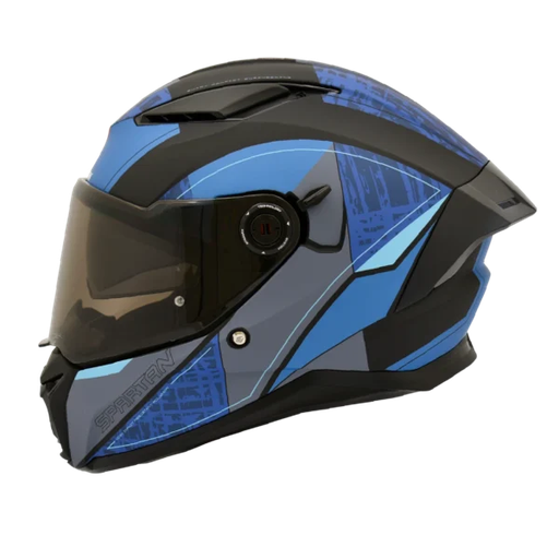 CASCO INTEGRAL SPARTAN DOBLE VISOR PANTHER DETROIT AZUL
