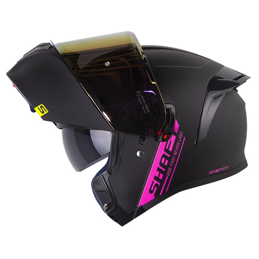 CASCO ABATIBLE SHAFT 3820SP SOLID NEGRO FUCSIA MATE