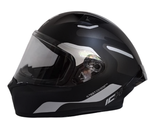 CASCO INTEGRAL ICH 503 SKP NEGRO SILVER MATE VISOR TRANSPARENTE