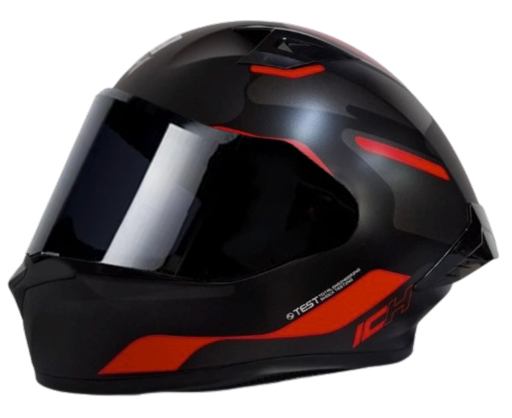 CASCO INTEGRAL ICH 503 SKP NEGRO ROJO MATE VISOR NEGRO