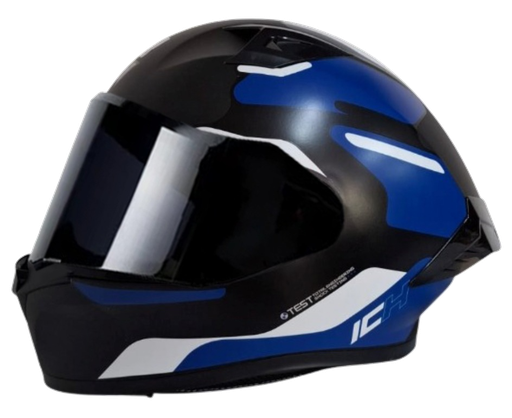 CASCO INTEGRAL ICH 503 SKP NEGRO BLANCO MATE VISOR NEGRO