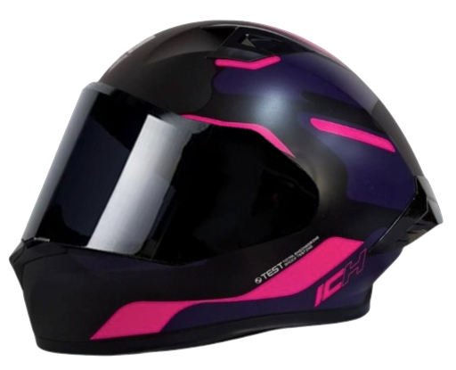 CASCO INTEGRAL ICH 503 SKP NEGRO FUCSIA MATE VISOR NEGRO