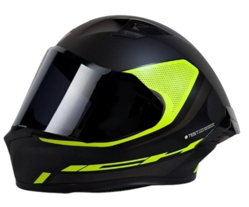 CASCO INTEGRAL ICH 503 SHADOWTECH NEGRO AMARILLO MATE VISOR NEGRO