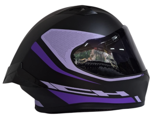 CASCO INTEGRAL ICH 503 SHADOWTEC NEGRO MORADO CLARO MATE VISOR NEGRO
