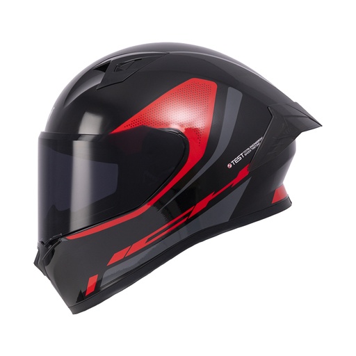 CASCO INTEGRAL ICH 503 SHADOWTECH NEGRO ROJO BRILLO VISOR NEGRO