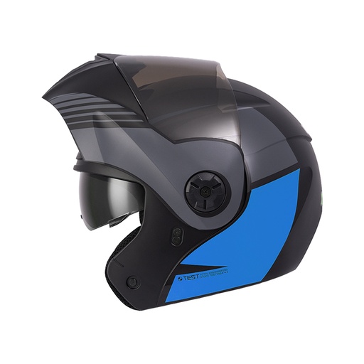 CASCO ABATIBLE ICH 3110 DOBLE VISOR XMAL NEGRO AZUL MATE VISOR NEGRO