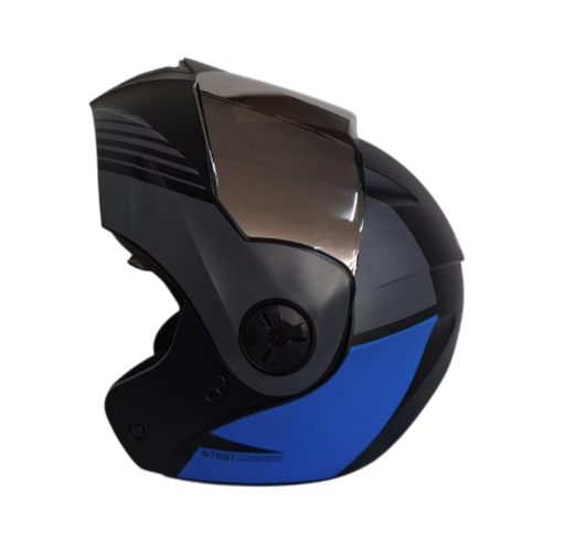 CASCO ABATIBLE ICH 3110 DOBLE VISOR XMAL NEGRO AZUL MATE VISOR SILVER