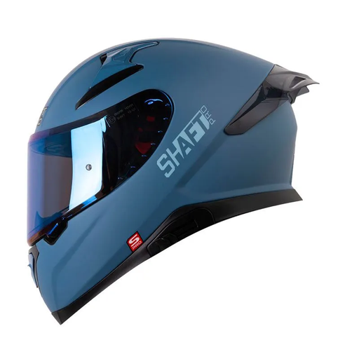 CASCO INTEGRAL SHAFT PRO 612 DOBLE VISOR SOLID AZUL GRIS MATE