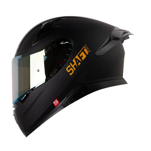 CASCO INTEGRAL SHAFT PRO 612 DOBLE VISOR SOLID NEGRO DORADO MATE