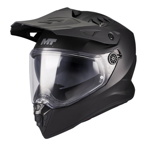 CASCO MULTIPROPOSITO MT HS218 DOBLE VISOR TRACK PURE A1 NEGRO MATE