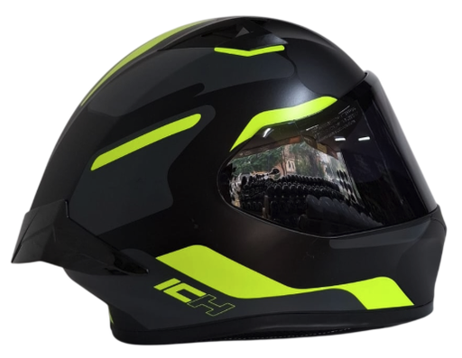 CASCO INTEGRAL ICH 503 SKP NEGRO AMARILLO VISOR NEGRO