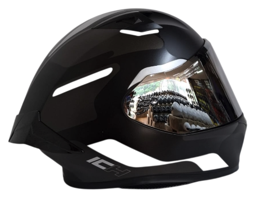 CASCO INTEGRAL ICH 503 SKP NEGRO SILVER MATE VISOR SILVER