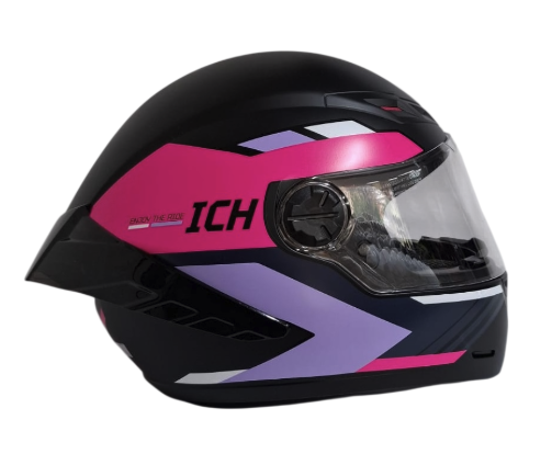 CASCO INTEGRAL ICH 501SP DONE NEGRO MORADO CLARO VISOR TRANSPARENTE