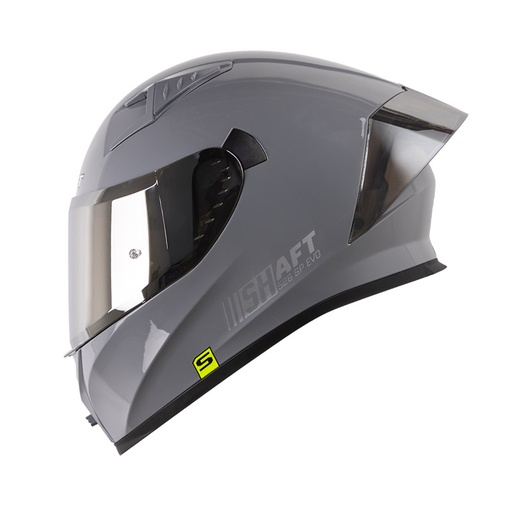 CASCO INTEGRAL SHAFT 526SP EVO SOLID GRIS SILVER VISOR SILVER VENTILACIONES GRIS SPOILER NUEVO