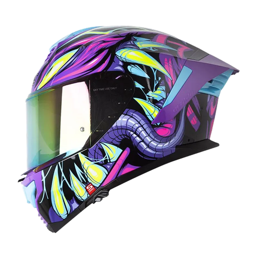 CASCO INTEGRAL SHAFT PRO 609 VENOM HORROR NEGRO FUCSIA MATE
