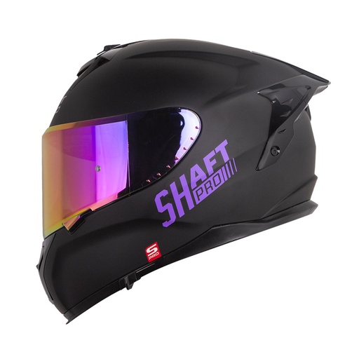 CASCO INTEGRAL SHAFT PRO 610 EVO DOBLE VISOR SOLID NEGRO MORADO MATE