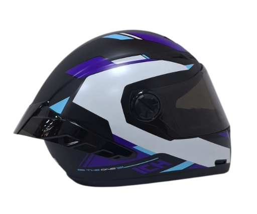 CASCO INTEGRAL ICH 501SP BRAZUK NEGRO BLANCO AZUL MATE VISOR NEGRO