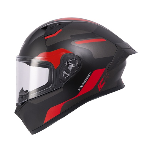 CASCO INTEGRAL ICH 503 SKP NEGRO ROJO MATE VISOR TRANSPARENTE