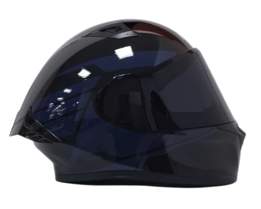 CASCO INTEGRAL ICH 503 BUNCH NEGRO AZUL OSCURO BRILLO VISOR NEGRO