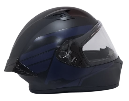 CASCO INTEGRAL ICH 503 BUNCH NEGRO AZUL OSCURO MATE VISOR TRANSPARENTE