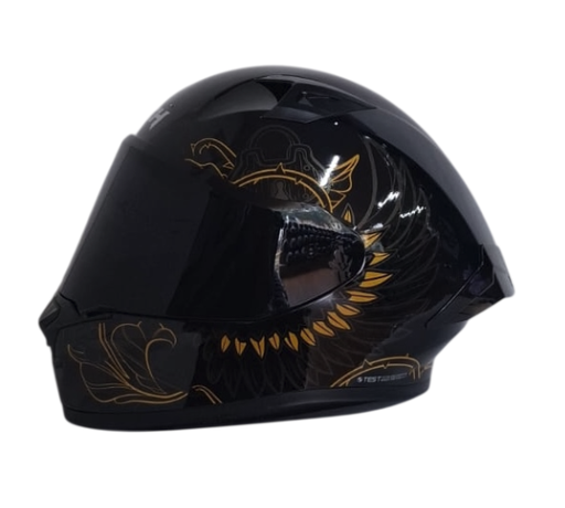 CASCO INTEGRAL ICH 503 THORNS NEGRO DORADO BRILLO VISOR NEGRO