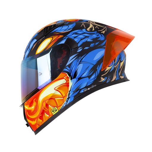 CASCO INTEGRAL SHAFT 526SP EVO RAGNAR NEGRO AZUL MATE