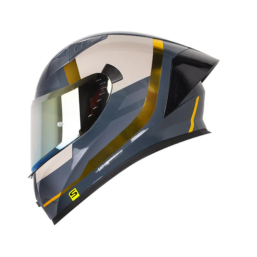 CASCO INTEGRAL SHAFT 526SP EVO EUCLID GRIS OSCURO HOLOGRAFICO DORADO BRILLO