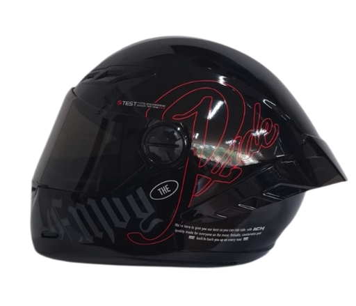CASCO INTEGRAL ICH 501SP CAPTION NEGRO GRIS OSCURO ROJO BRILLO VISOR NEGRO