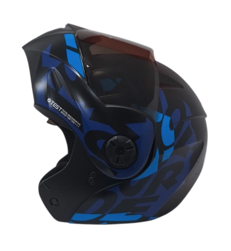 CASCO ABATIBLE ICH 3110 DOBLE VISOR FREAK NEGRO AZUL OSCURO AZUL MATE VISOR NEGRO