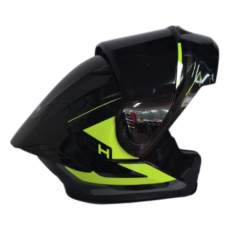 CASCO ABATIBLE ICH 3130 DOBLE VISOR SWET NEGRO AMARILLO BRILLO VISOR NEGRO