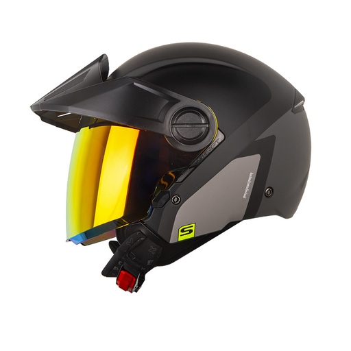 CASCO ABIERTO SHAFT 212 TRICK GRIS OSCURO SILVER MATE