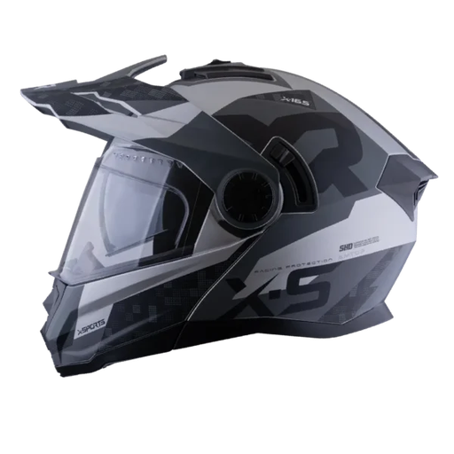 CASCO MULTIPROPOSITO ABATIBLE XSPORTS 165 AMPTOP GRIS NEGRO MATE